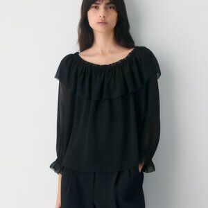NWT Aritzia WILFRED Bianca Top Black S